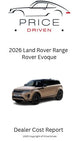 Land Rover Range Rover Evoque | 2026